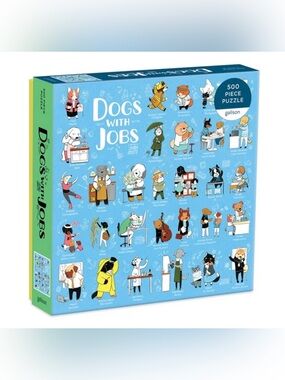 NEW Dogs With Jobs 500 Piece Puzzle by Galison NEW
